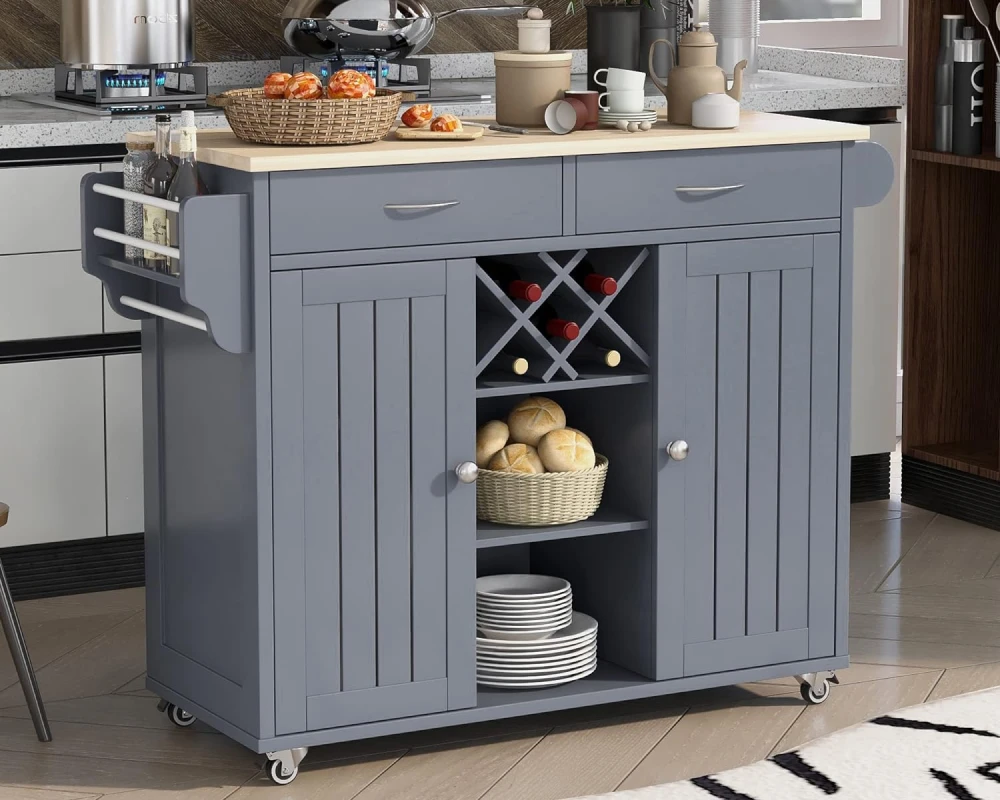 portable kitchen island with storage