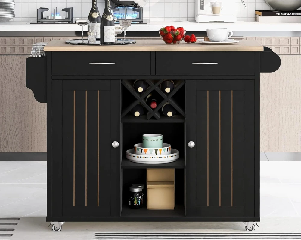 rolling island kitchen cart
